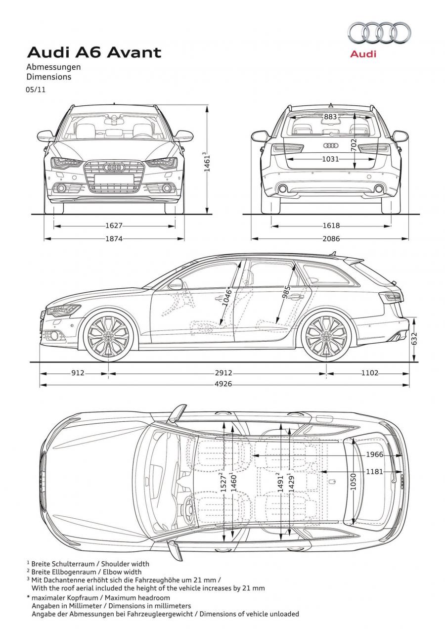 Схема Audi A6 3.0 TDI Quattro Avant (4G, C7) 2011 года  (WW) (фото 7 из 47)